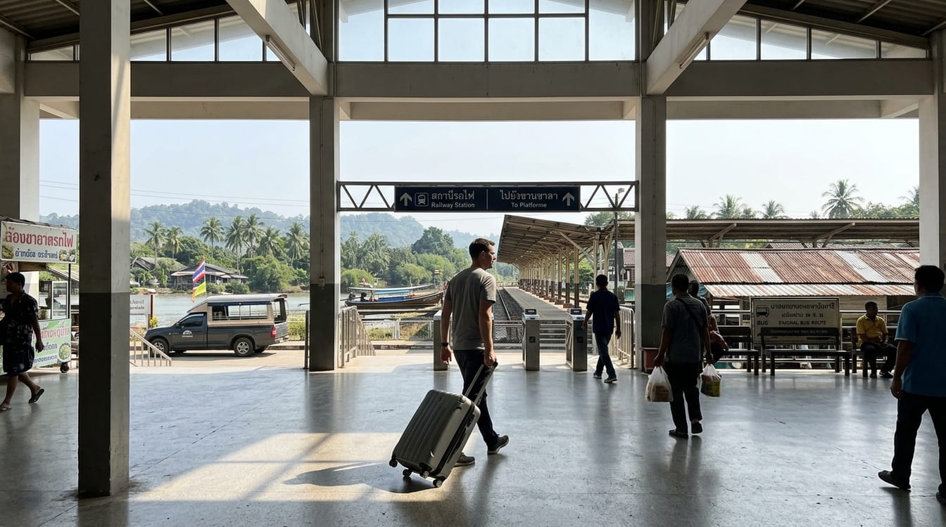 Voyageurs comparant les options pour aller de Bangkok à Chiang Mai