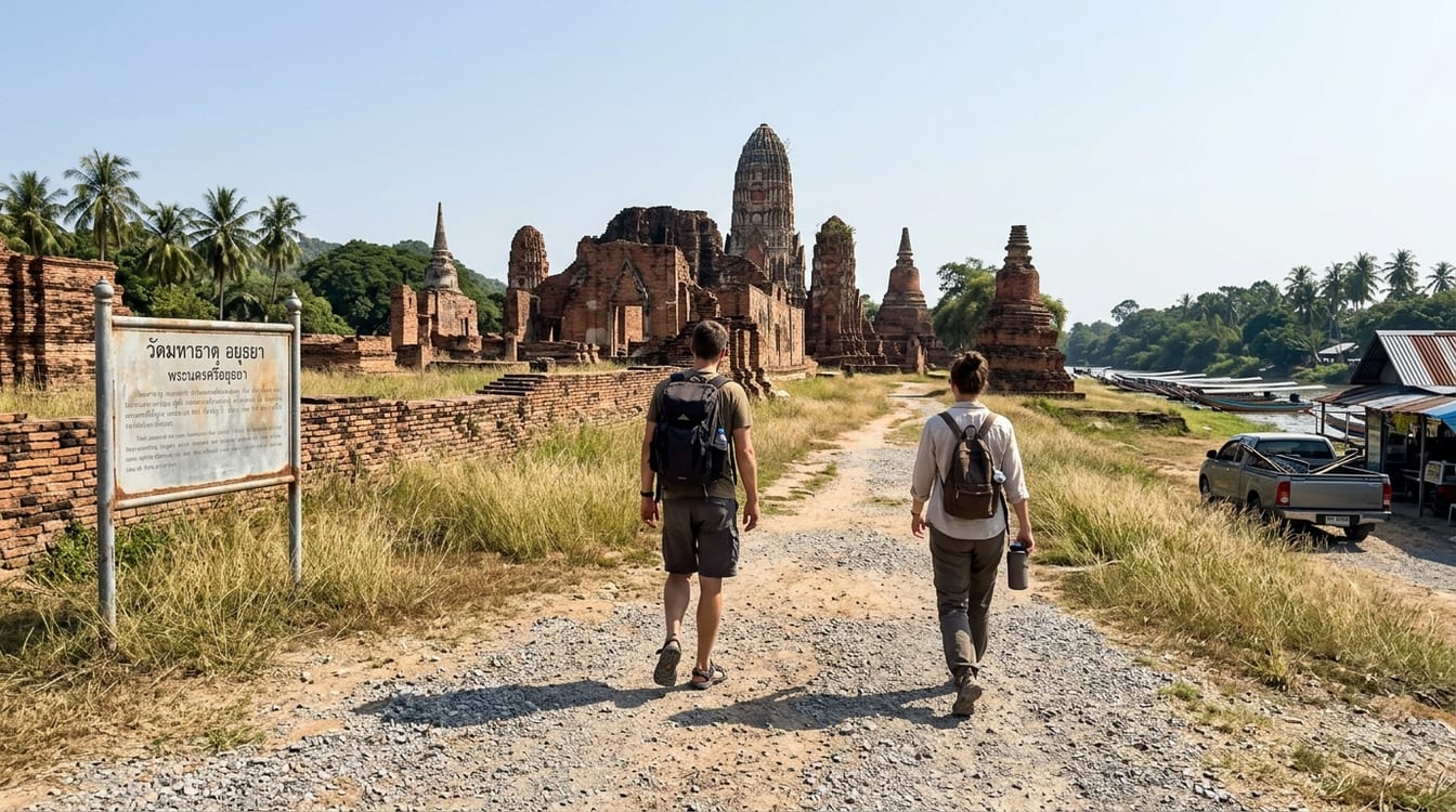 Ruines d'Ayutthaya, étape entre Bangkok et Chiang Mai