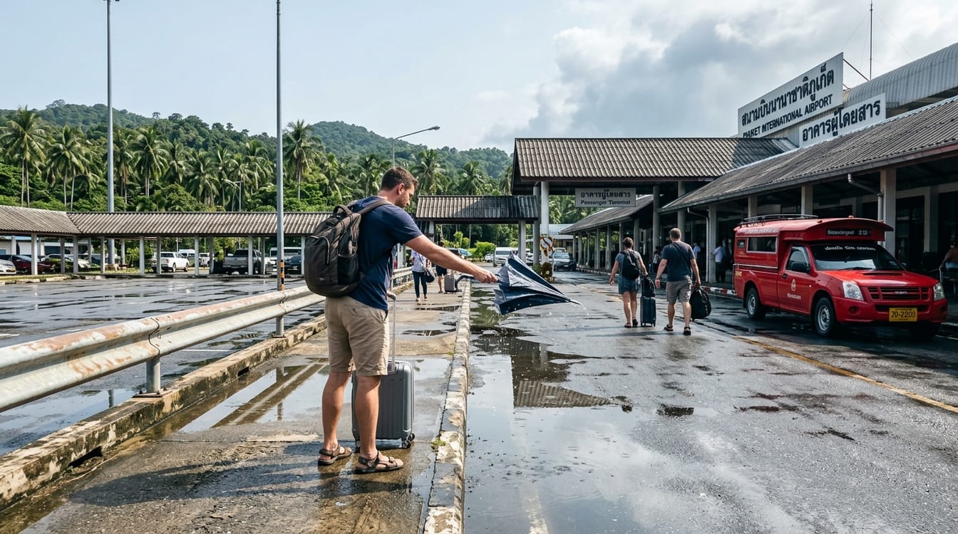 Quand partir de Bangkok pour Phuket, voyageurs attendant leur départ dans une gare thaïlandaise