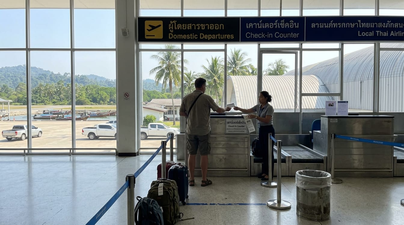 Vol Bangkok Phuket, comptoirs d'enregistrement des compagnies thaïlandaises à Suvarnabhumi