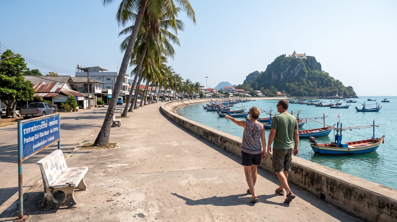 Prachuap Khiri Khan, les trois baies vues depuis la colline du Miroir